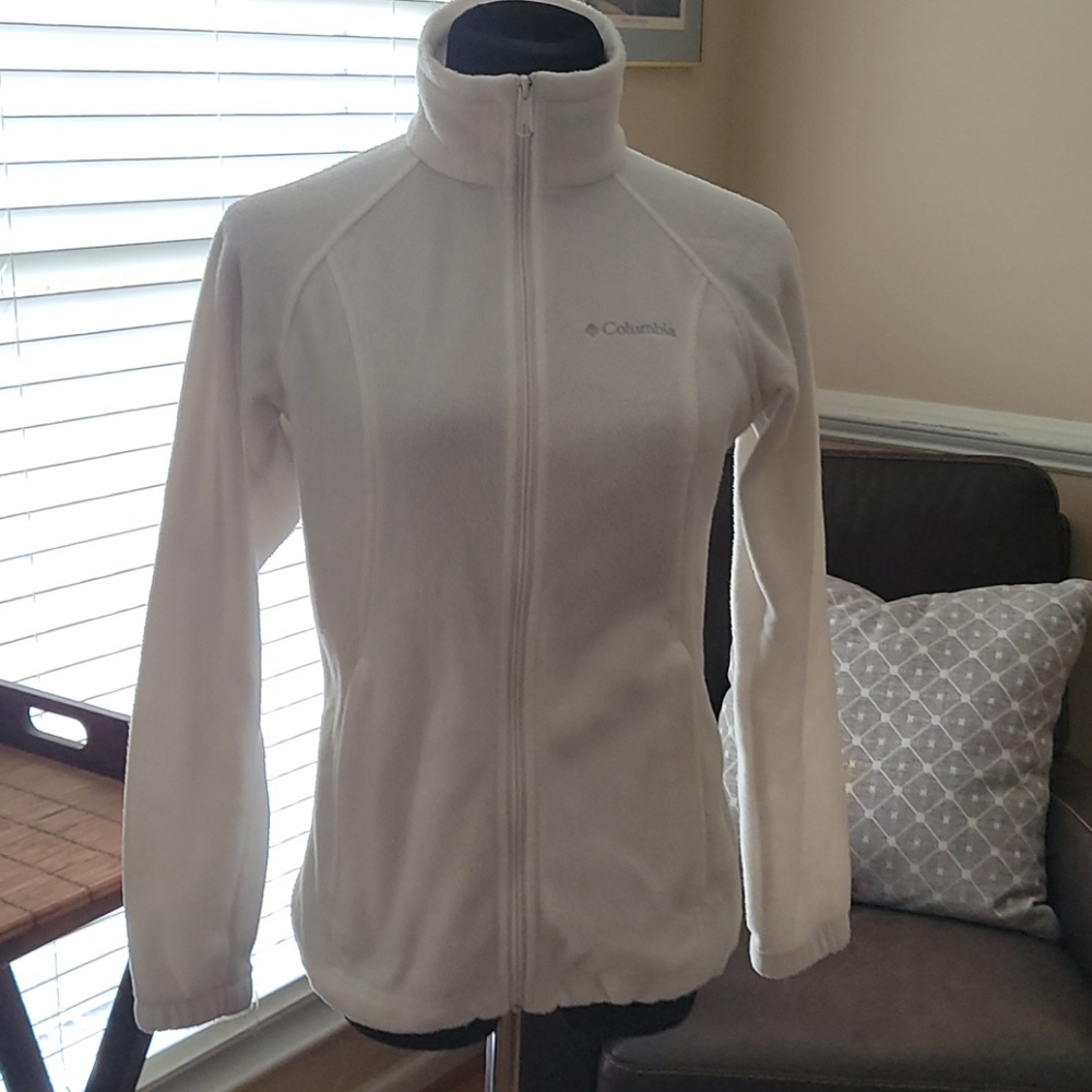 Columbia off white zip up jacket